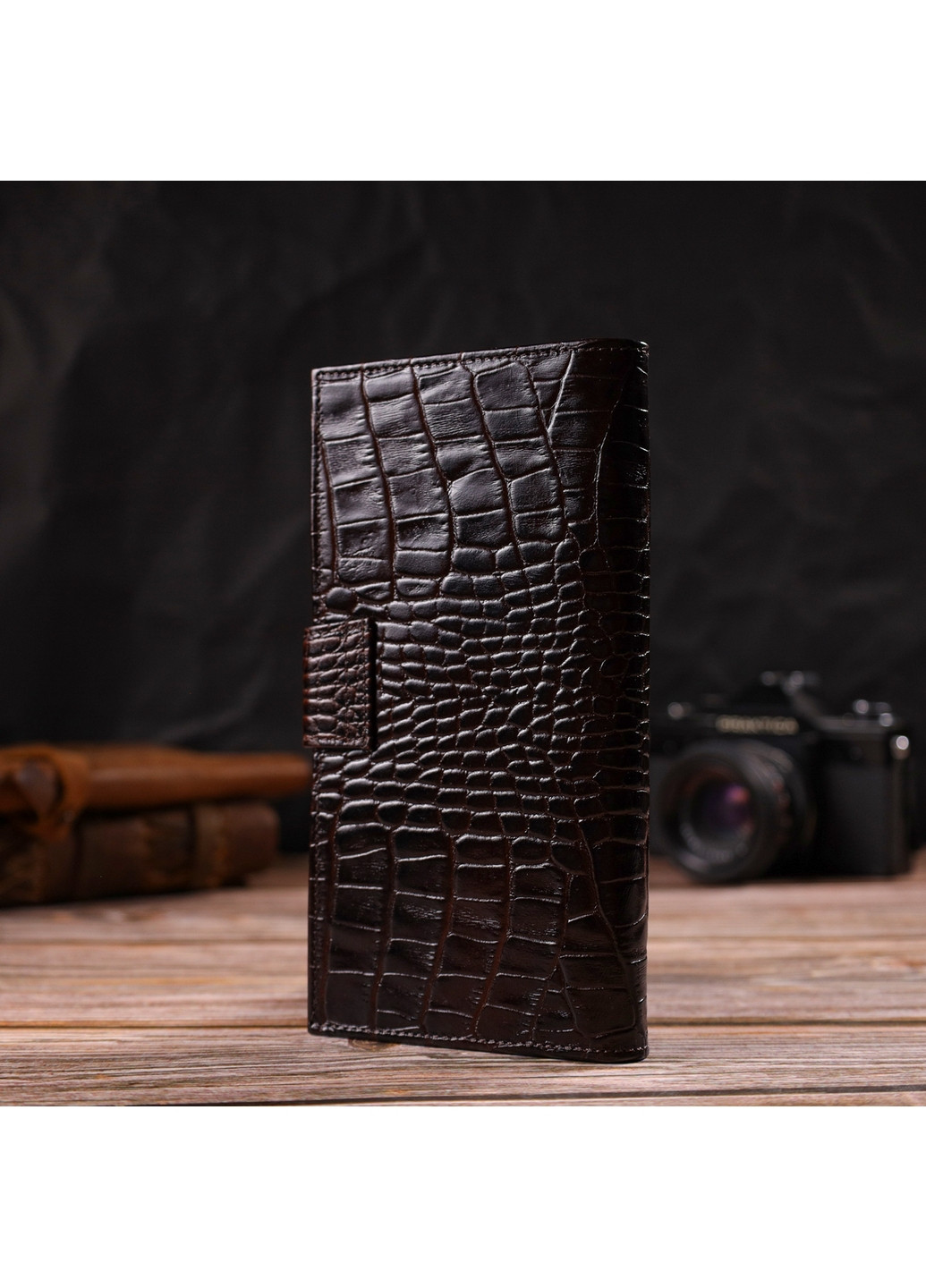 Мужской кожаный кошелек 9х18,7х1 см Canpellini (259923982)