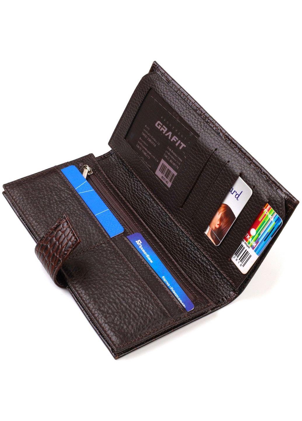 Мужской кожаный кошелек 9х18,7х1 см Canpellini (259923982)