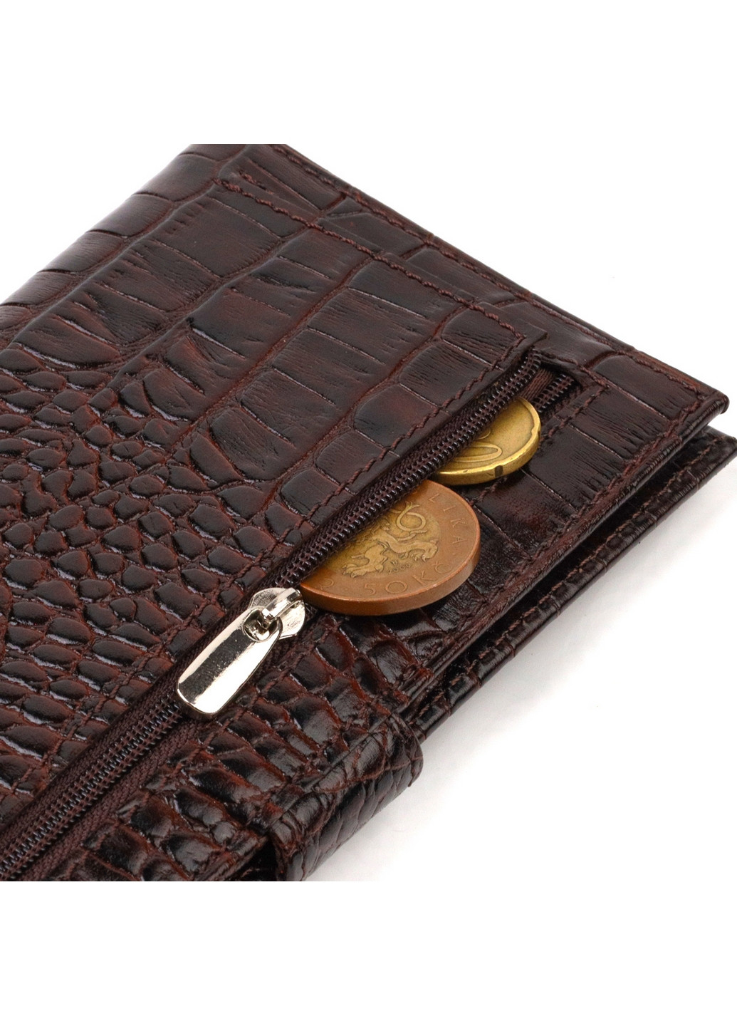 Чоловічий шкіряний гаманець 9,5х18,5х0,5 см Canpellini (259923979)