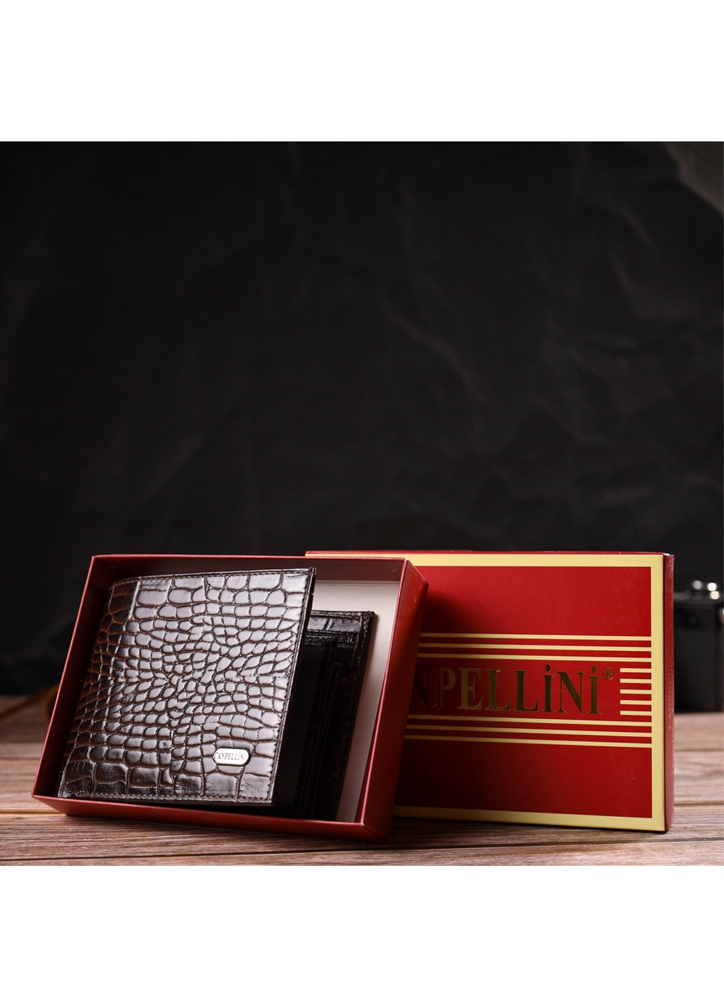 Чоловічий шкіряний гаманець 12х9,7х2 см Canpellini (259923952)