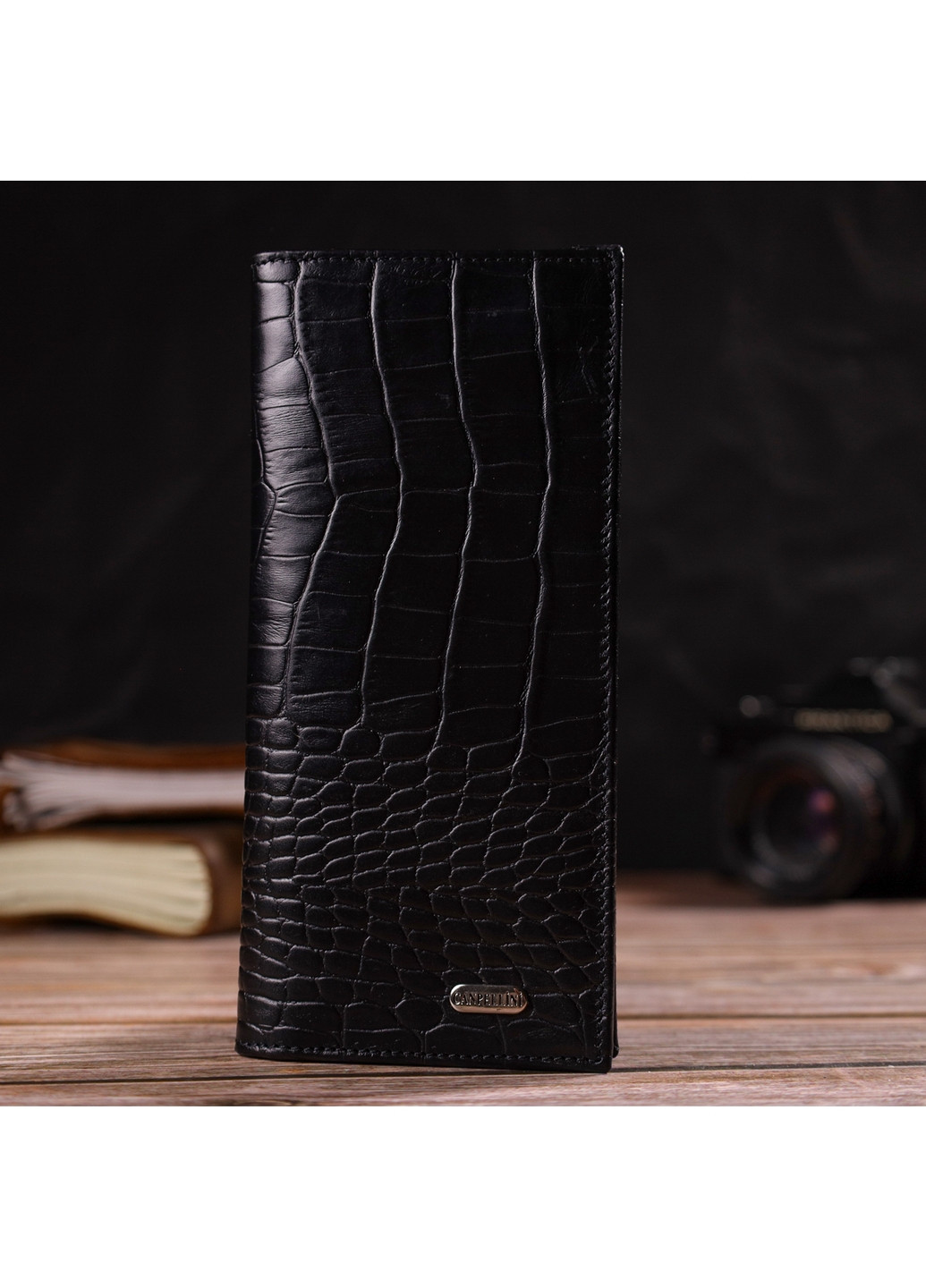 Чоловічий шкіряний гаманець 9,2х18,8х1 см Canpellini (259923907)