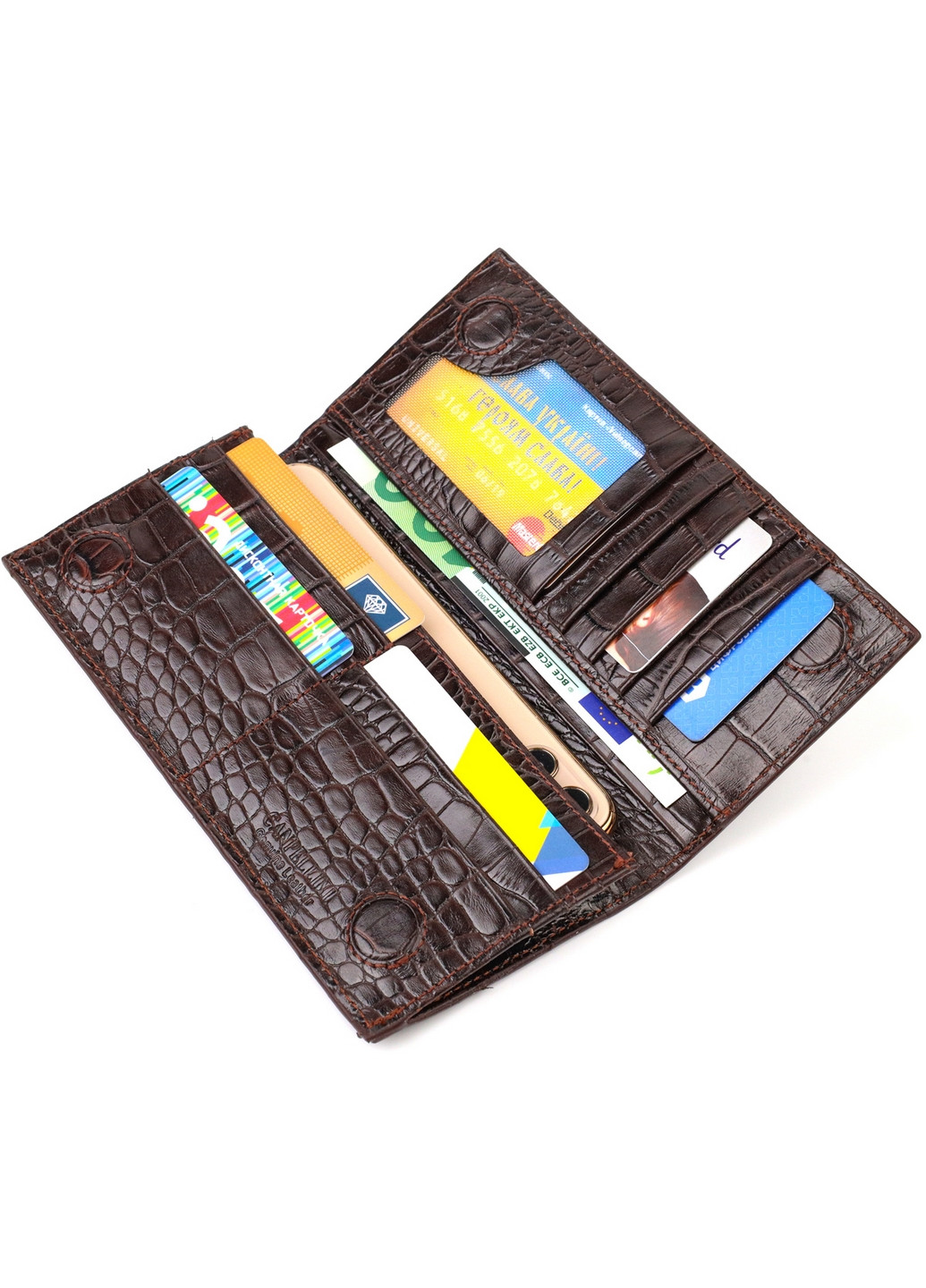 Мужской кожаный кошелек 9х18,8х1 см Canpellini (259923905)