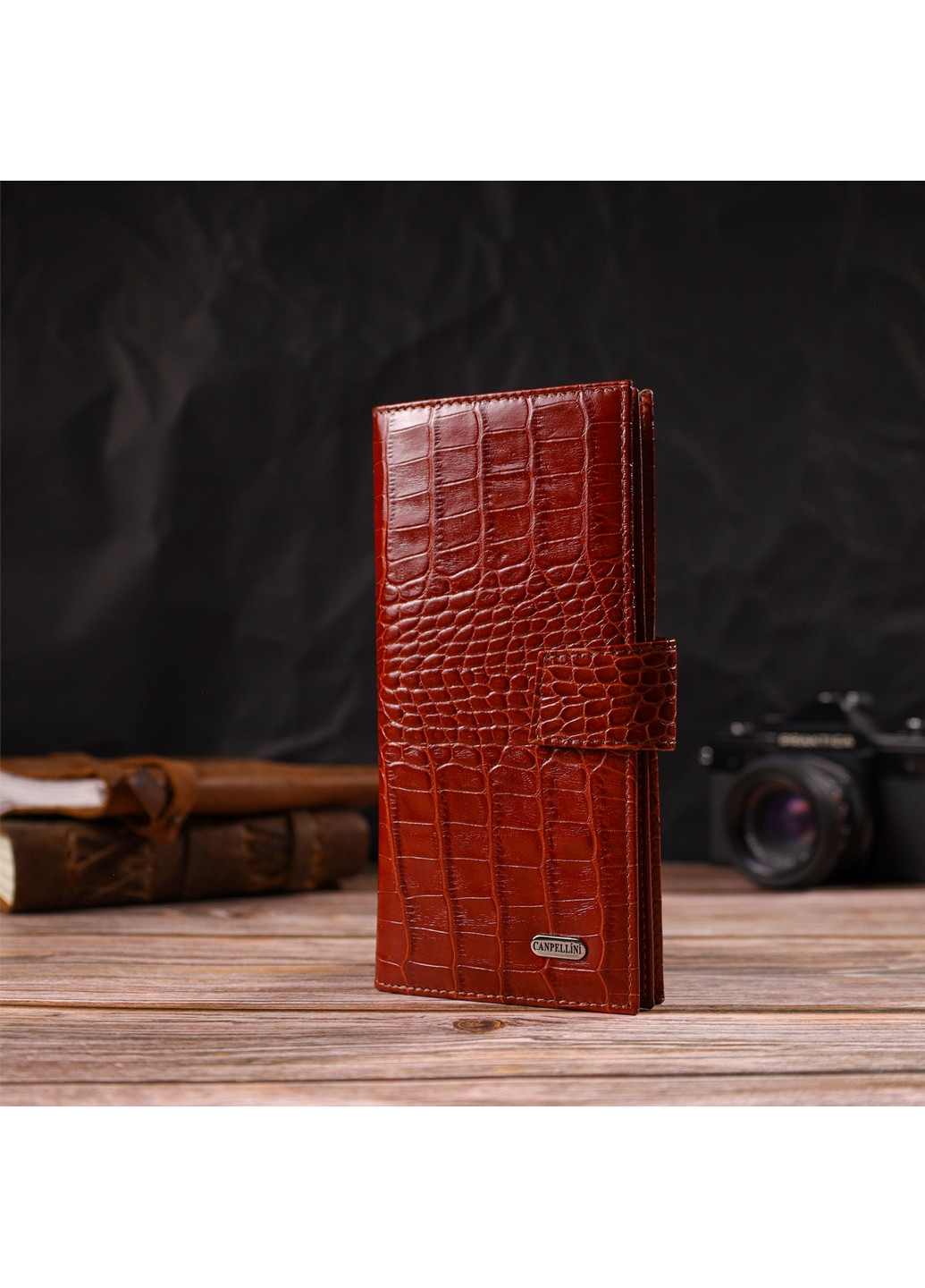 Чоловічий шкіряний гаманець 9х18,7х1 см Canpellini (259923906)