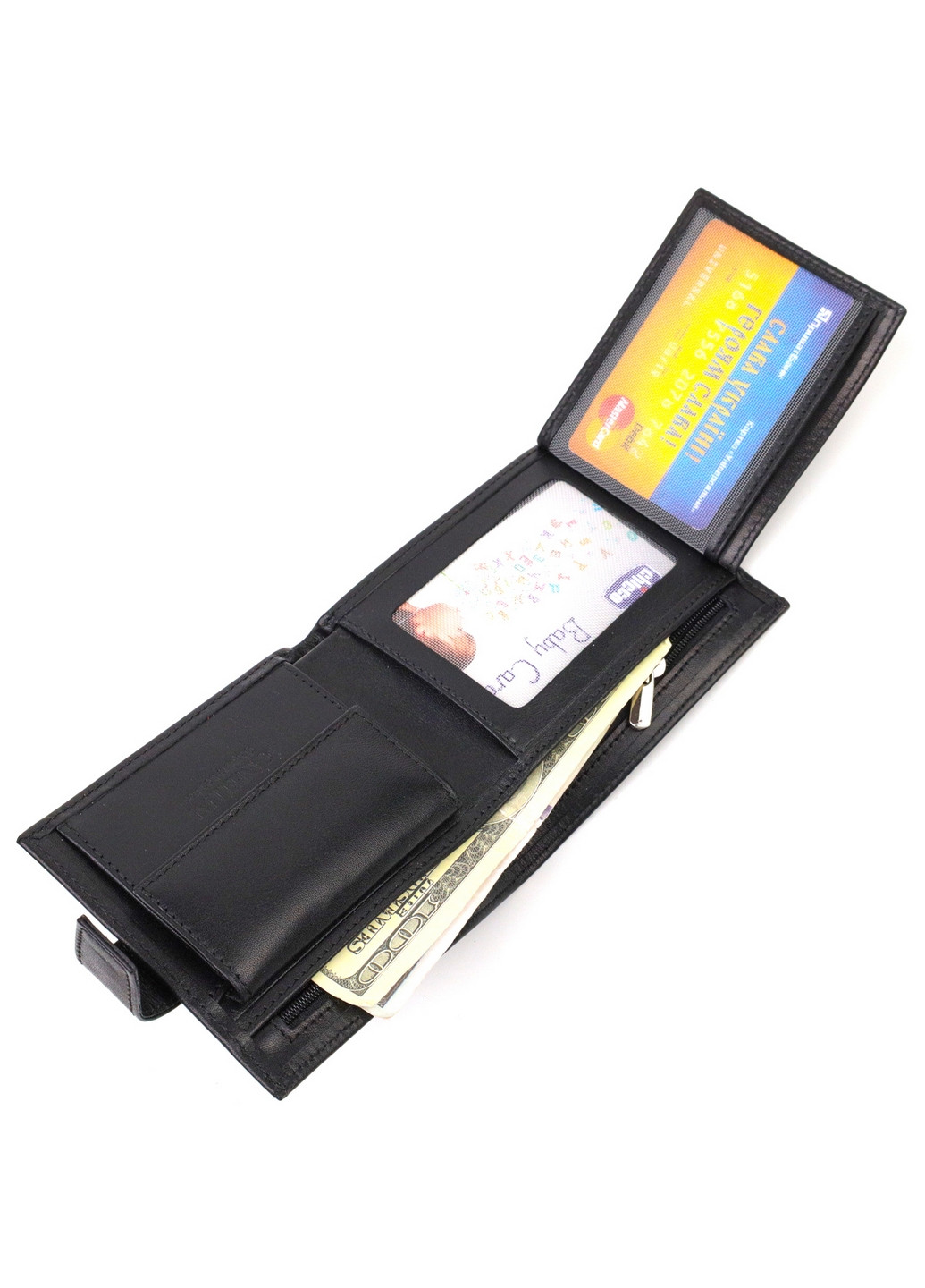 Мужской кожаный кошелек 11,5х9,7х2 см Canpellini (259924033)