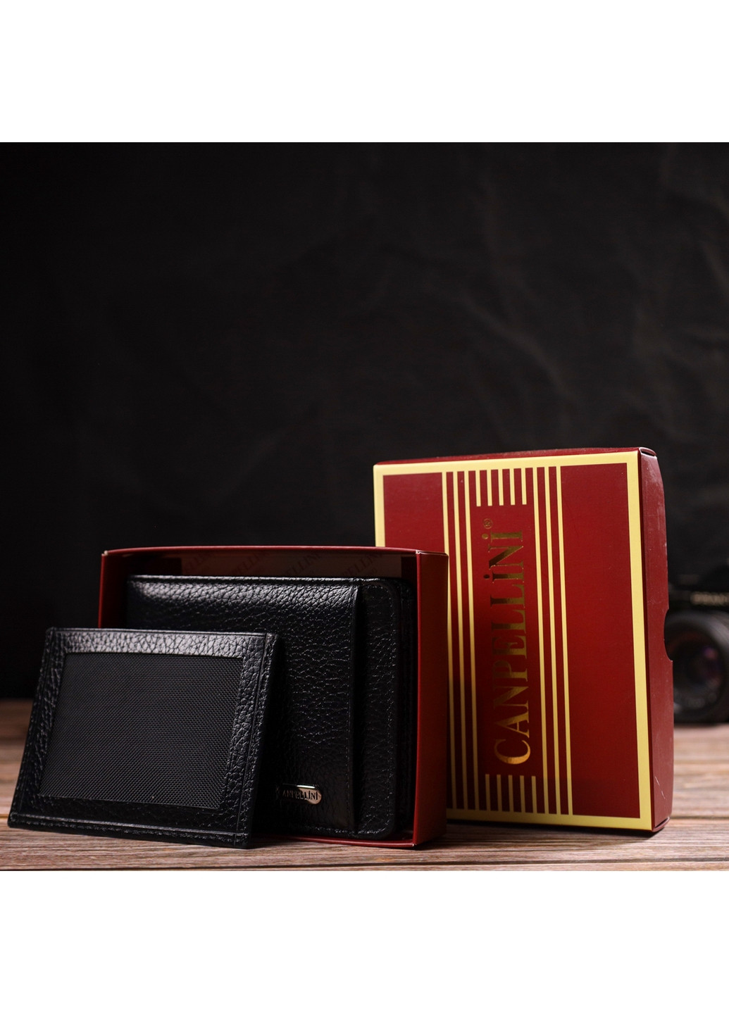 Чоловічий шкіряний гаманець 11,5х9х1 см Canpellini (259923846)