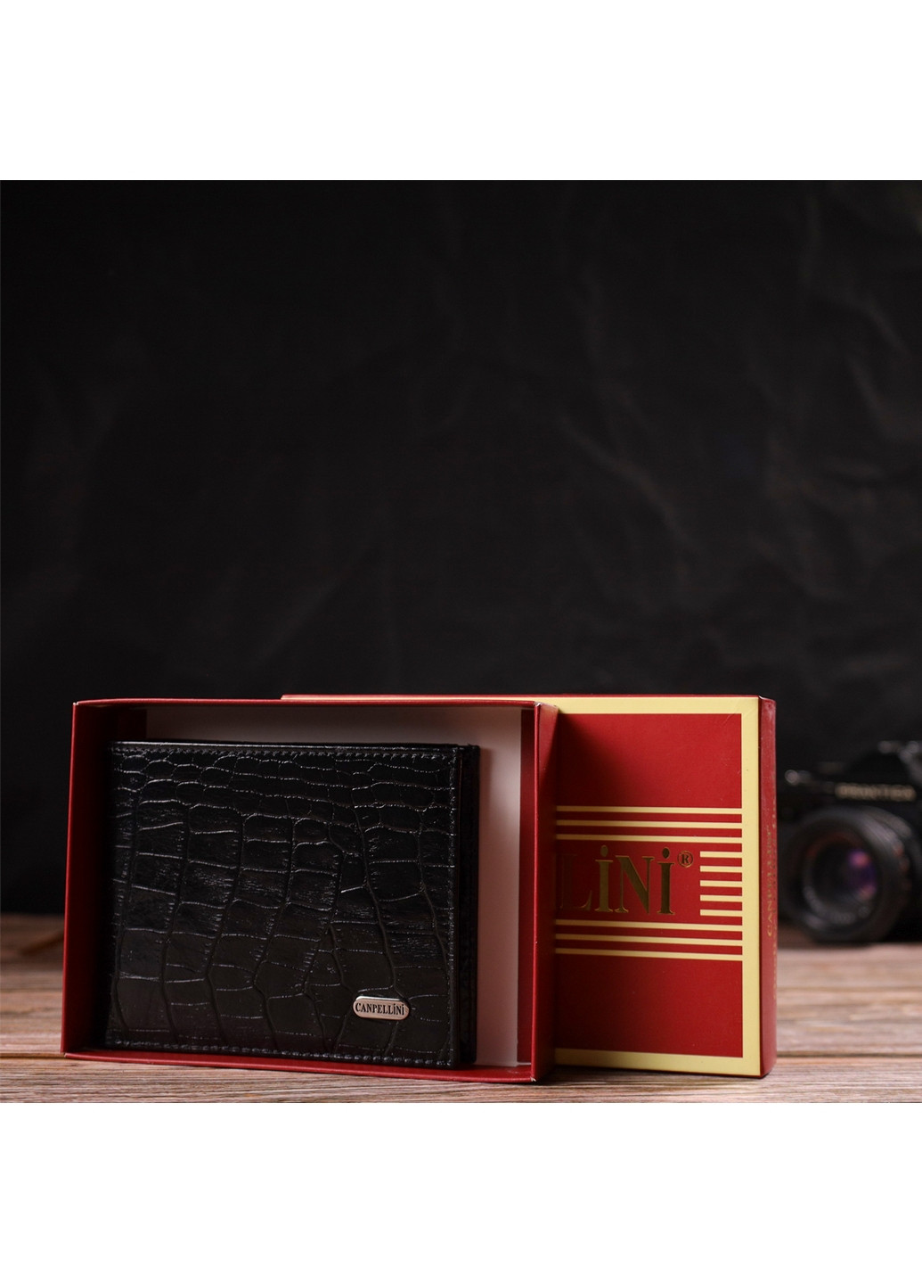 Мужской кожаный кошелек 12,5х9,5х2 см Canpellini (259924013)