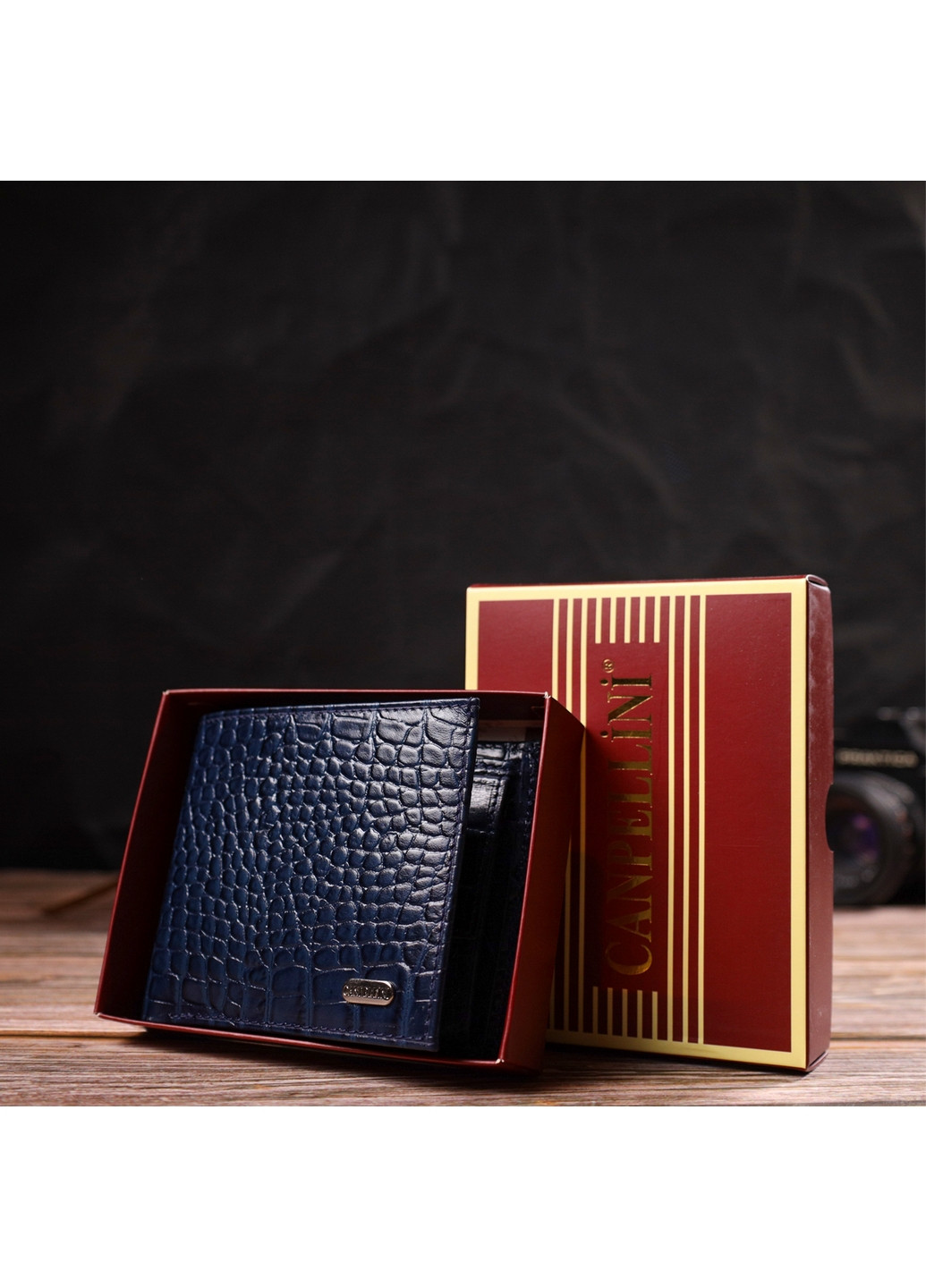 Мужской кожаный кошелек 11,5х9,5х2 см Canpellini (259923972)