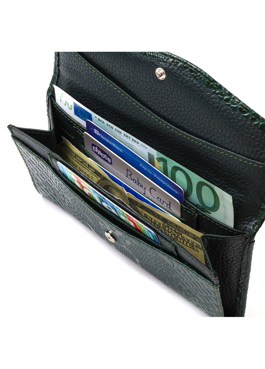 Жіночий шкіряний гаманець 18х9х1 см Canpellini (259939138)