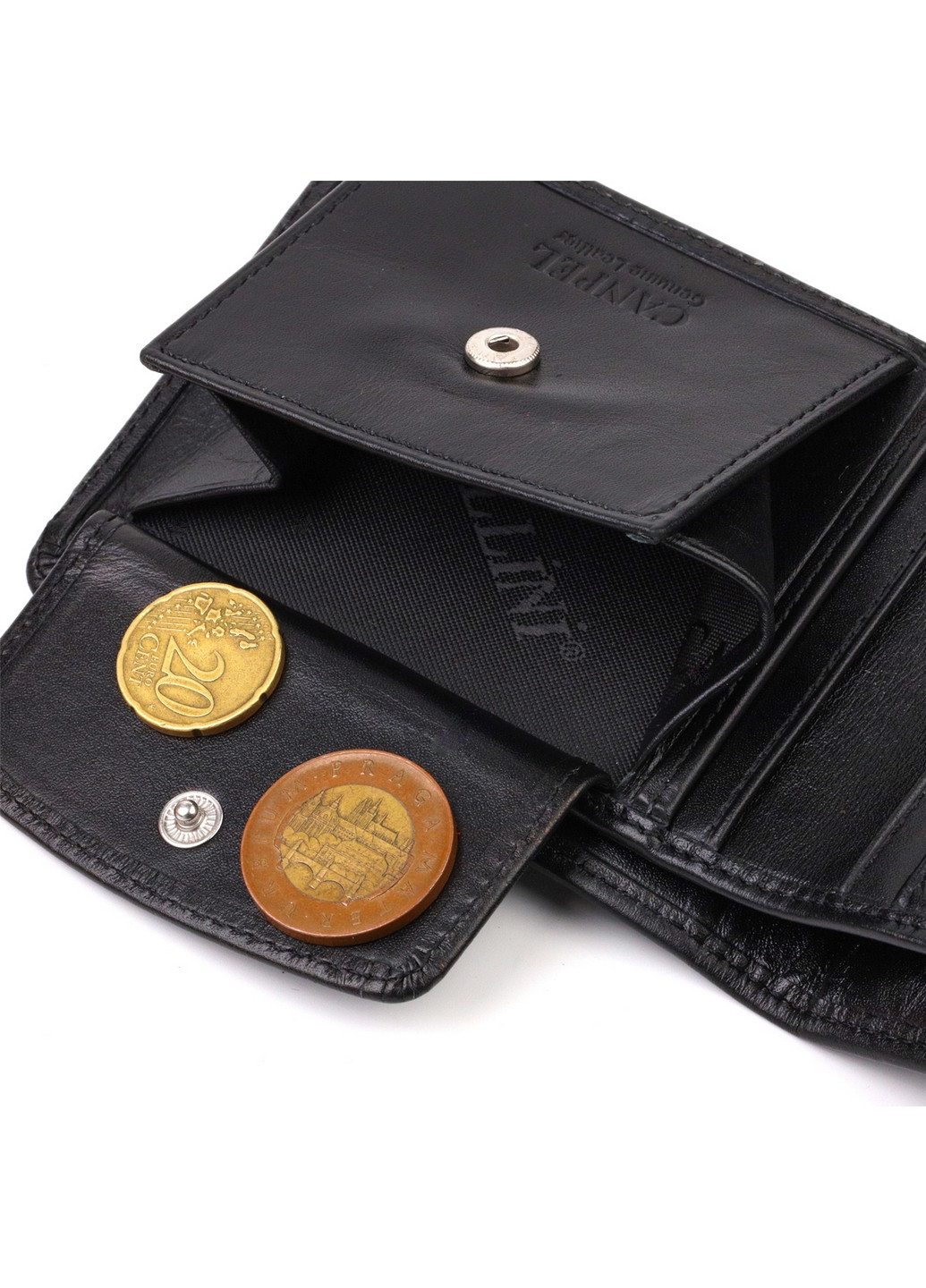 Мужской кожаный кошелек 11,5х9х1 см Canpellini (259939056)