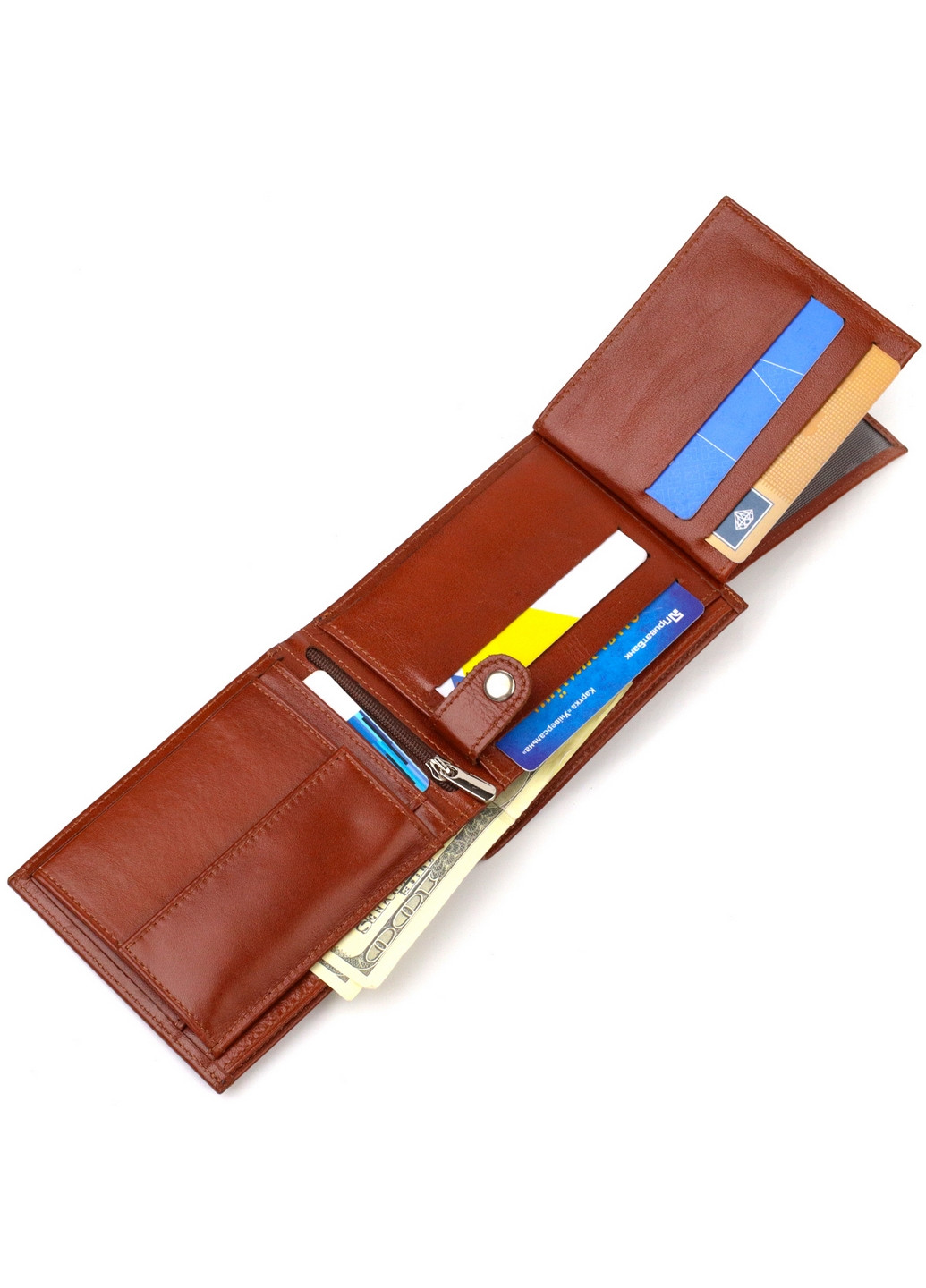 Чоловічий шкіряний гаманець 12х9,7х2 см Canpellini (259939108)