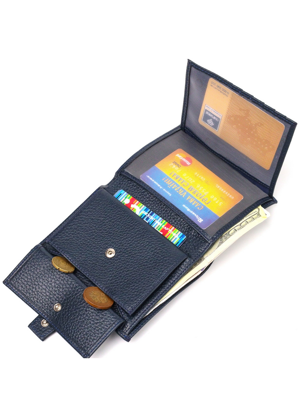Чоловічий шкіряний гаманець 10х13х1,5 см Canpellini (259939100)