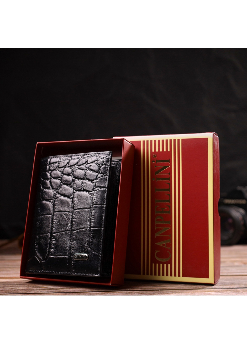 Чоловічий шкіряний гаманець 10х13х1 см Canpellini (259939137)