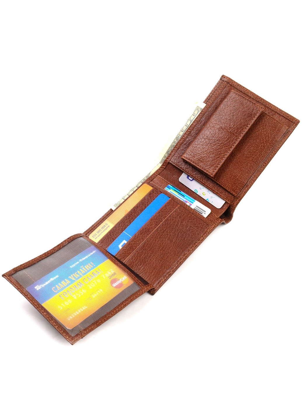 Мужской кожаный кошелек 12х9,7х1 см Canpellini (259939243)