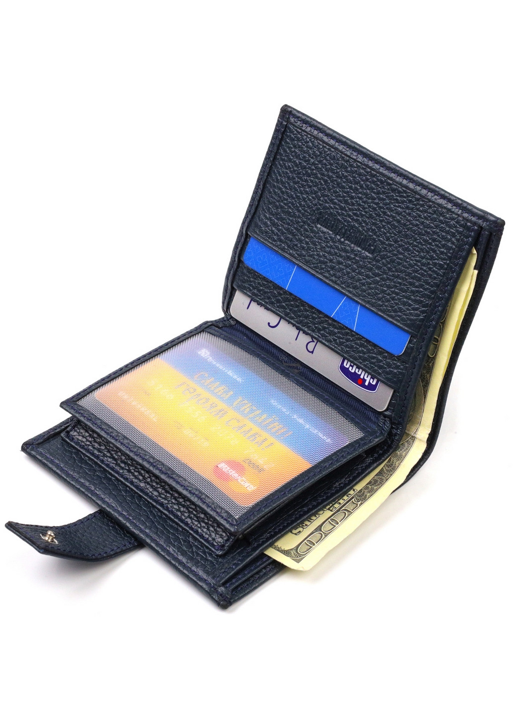 Чоловічий шкіряний гаманець 9,7х11х1 см Canpellini (259939255)