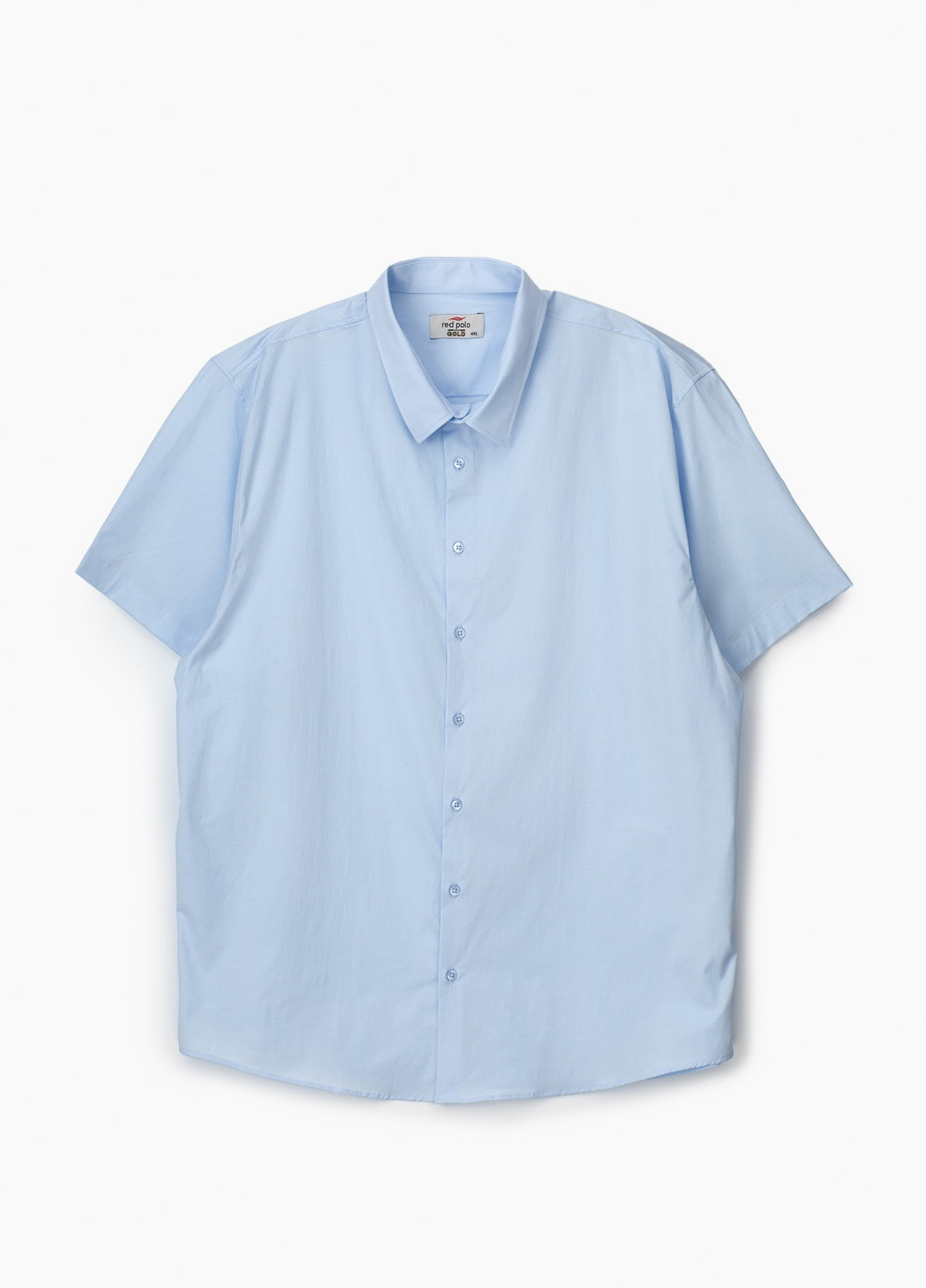Голубой повседневный рубашка однотонная Redpolo