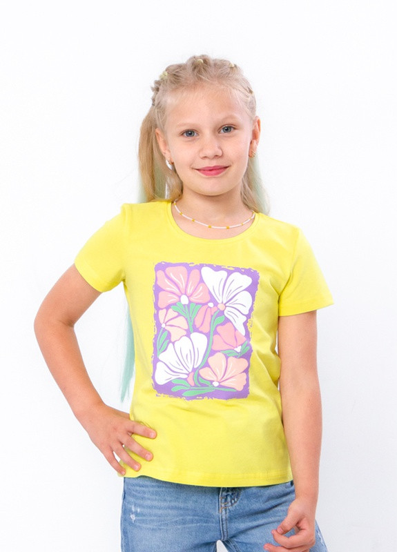 Жовта літня футболка для дівчинки жовтий носи своє (6012-036-33-5-v1) Носи своє