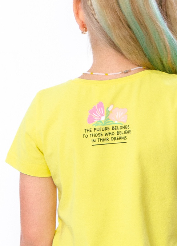 Желтая летняя футболка для дівчинки жовтий носи своє (6012-036-33-5-v1) Носи своє
