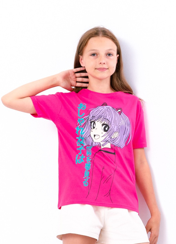 Малинова літня футболка для дівчинки (підліткова) малиновий носи своє (6333-001-33-2-v0) Носи своє