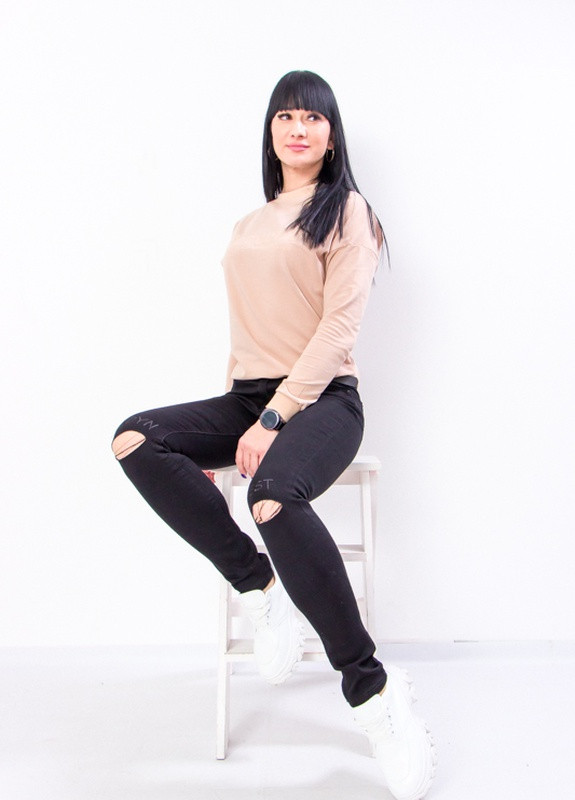 Джинси жіночі (демісезон) Чорний (2527-v0) No Brand - (259926138)