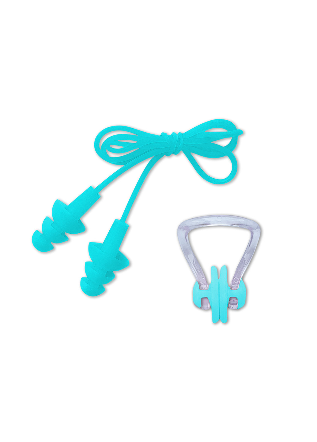 Комплект беруш для плавання на мотузку та затискач для носа, Leacco, універсальні, захист для вух No Brand (259942861)