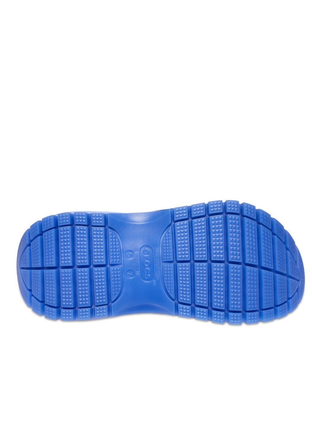 Голубые сабо на высокой платформе Crocs на высоком каблуке
