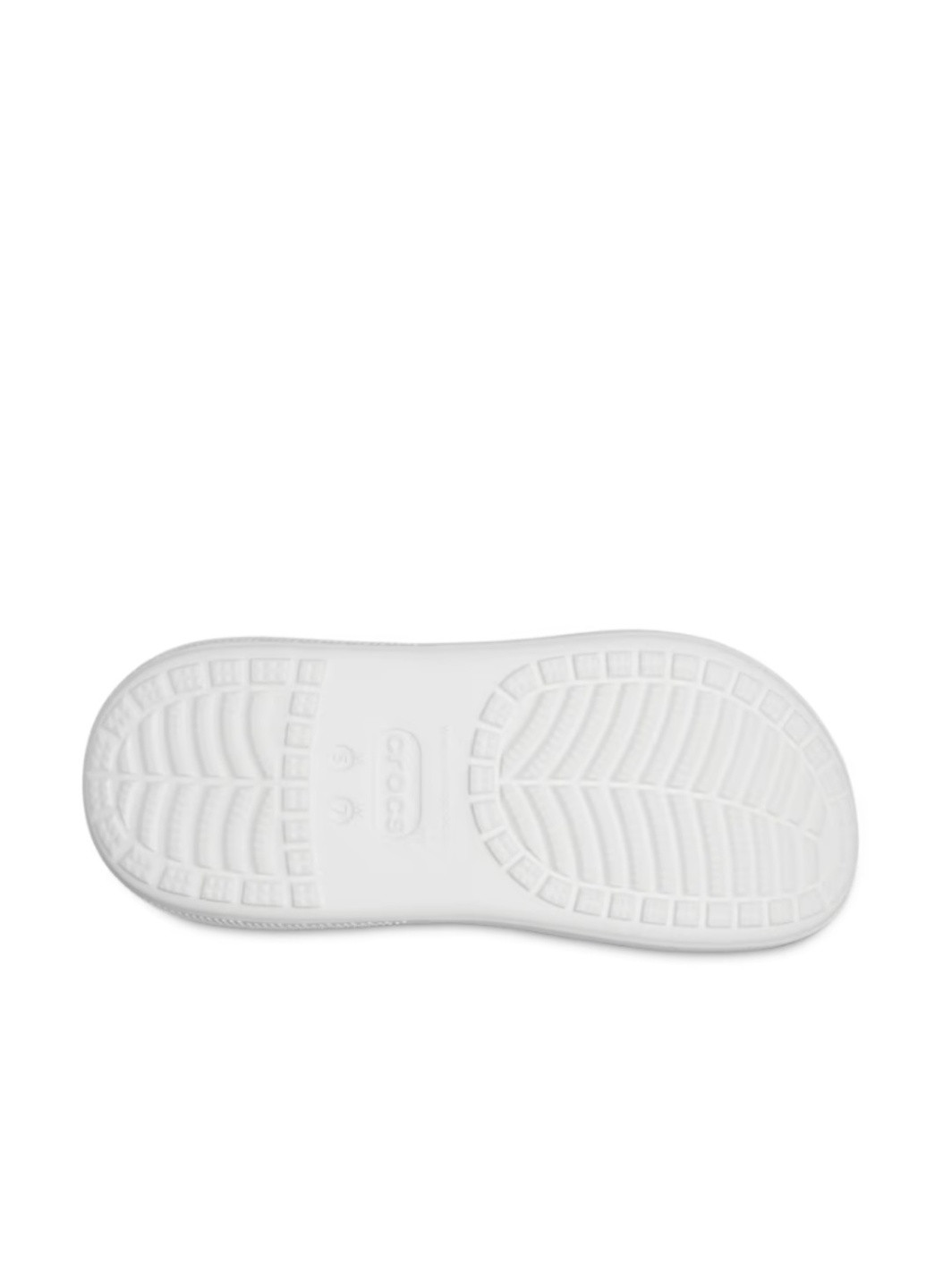 Белые сабо на высокой платформе Crocs на высоком каблуке