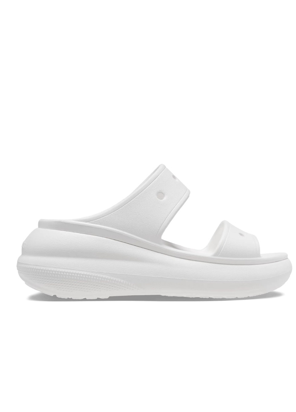 Белые сандалии на высокой платформе Crocs на высоком каблуке