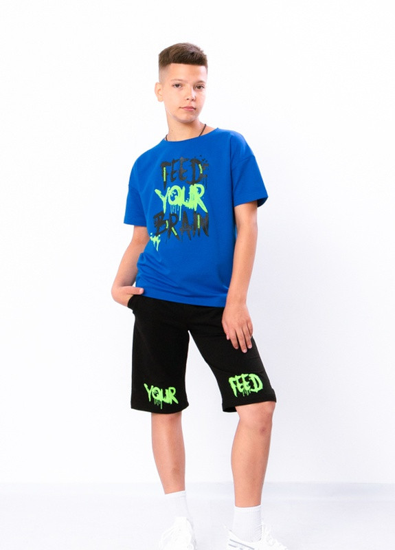 Синій літній комплект для хлопчика (футболка+бриджі) синій носи своє (6356-057-33-v2) з шортами Носи своє