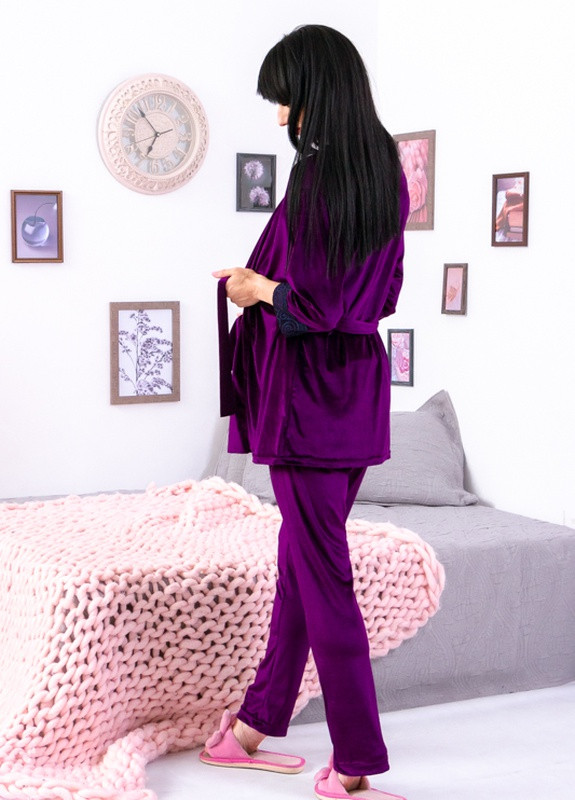 Фиолетовая всесезон комплект жіночий фіолетовий носи своє (8258-082-v20) рубашка + топ + брюки Носи своє