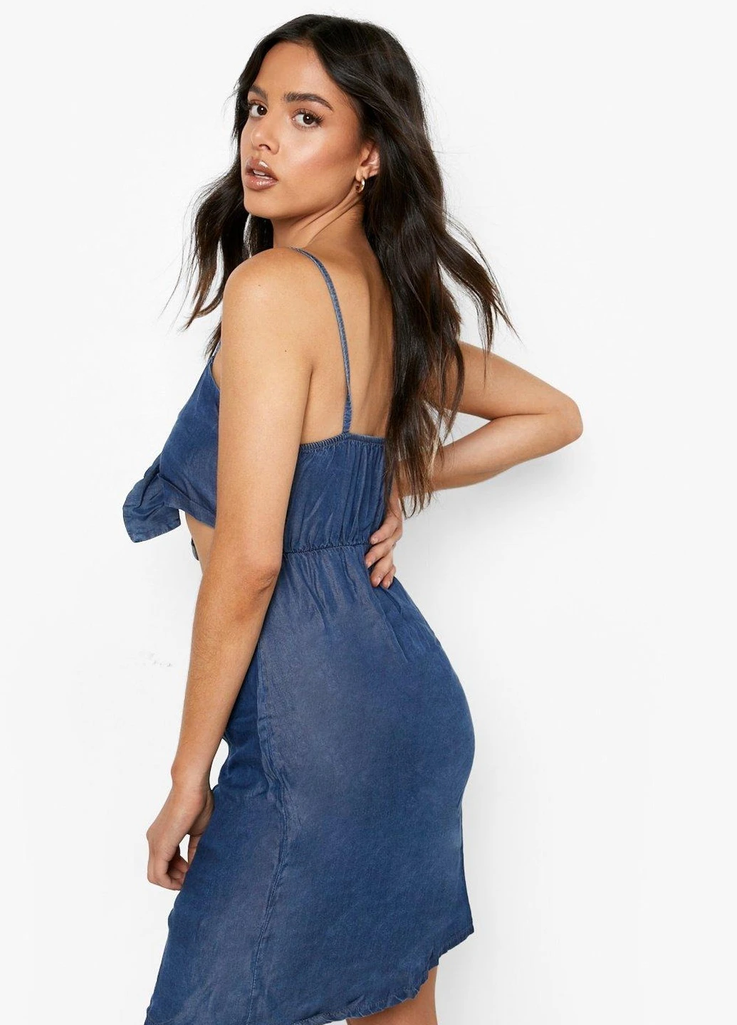 Синее платье Boohoo