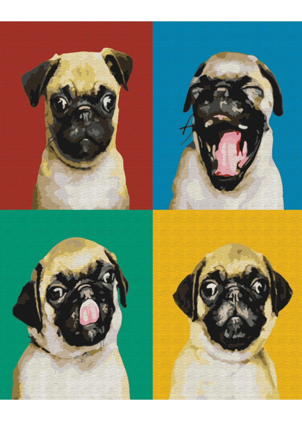 Картина "Коллаж с мопсом" 40х50 см Brushme (259961944)