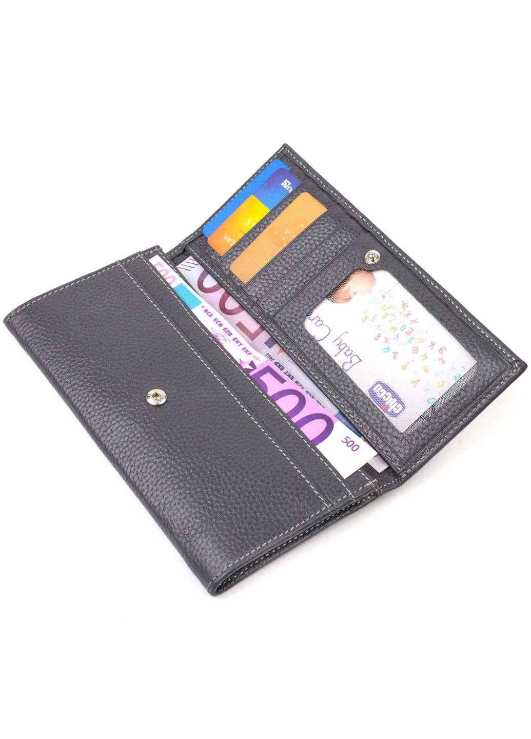 Шкіряний гаманець жіночий 17,8 х9х1 см Canpellini (259961752)