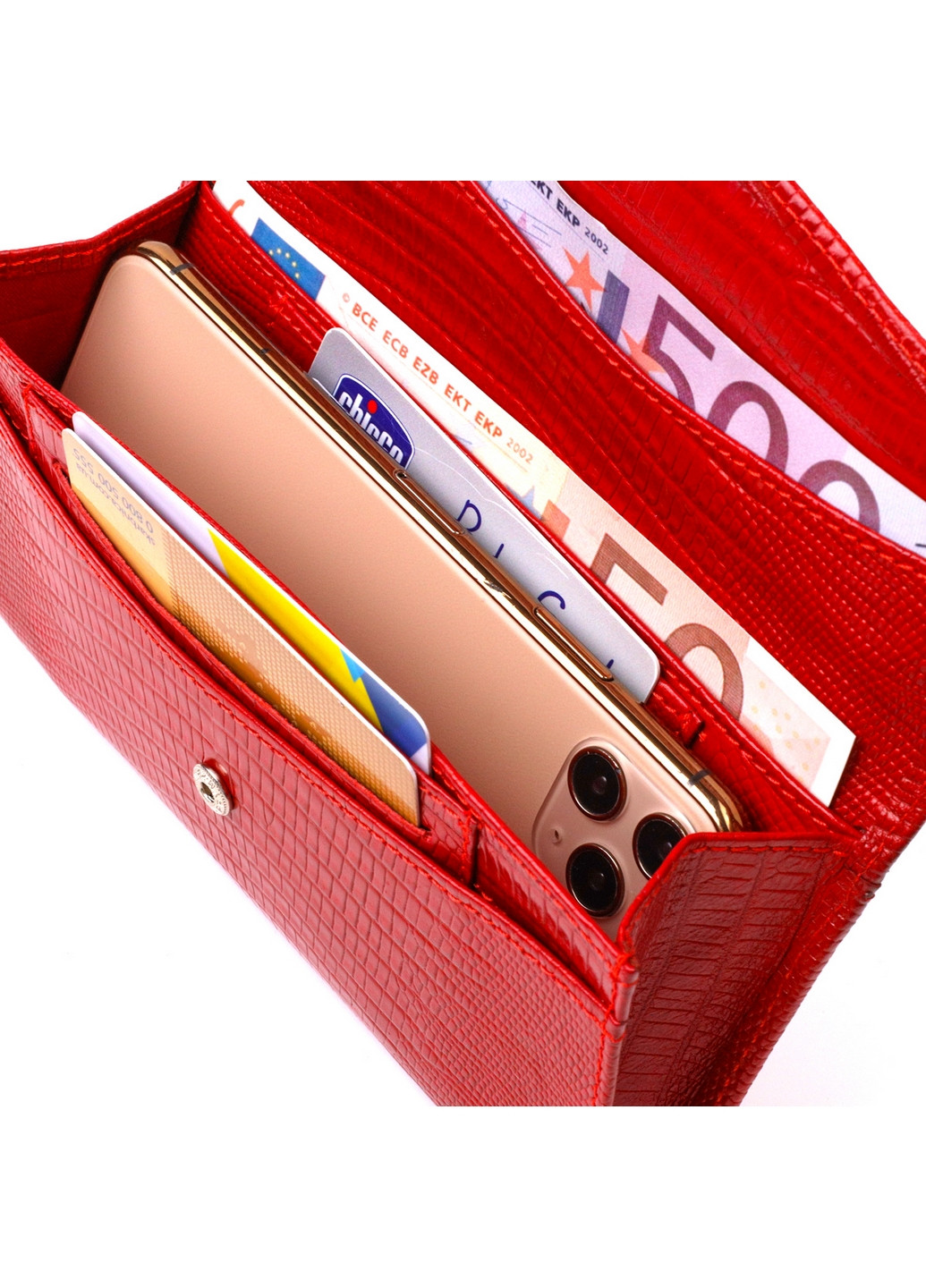 Шкіряний гаманець жіночий 18х9х1 см Canpellini (259961776)