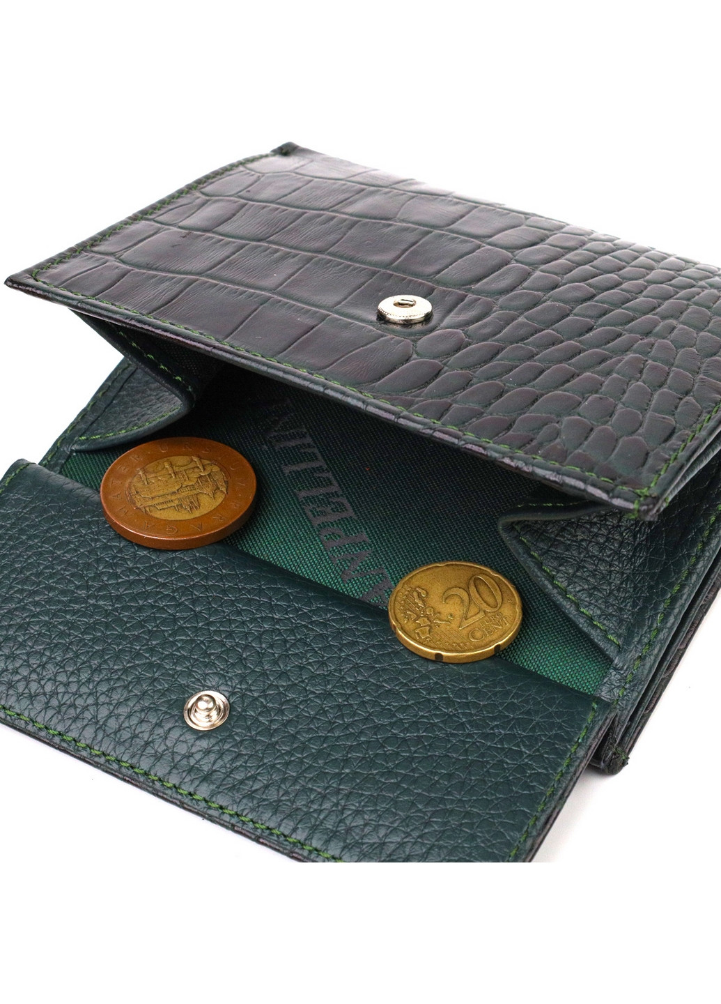 Кожаный кошелек женский 12х9,8х1,5 см Canpellini (259961708)