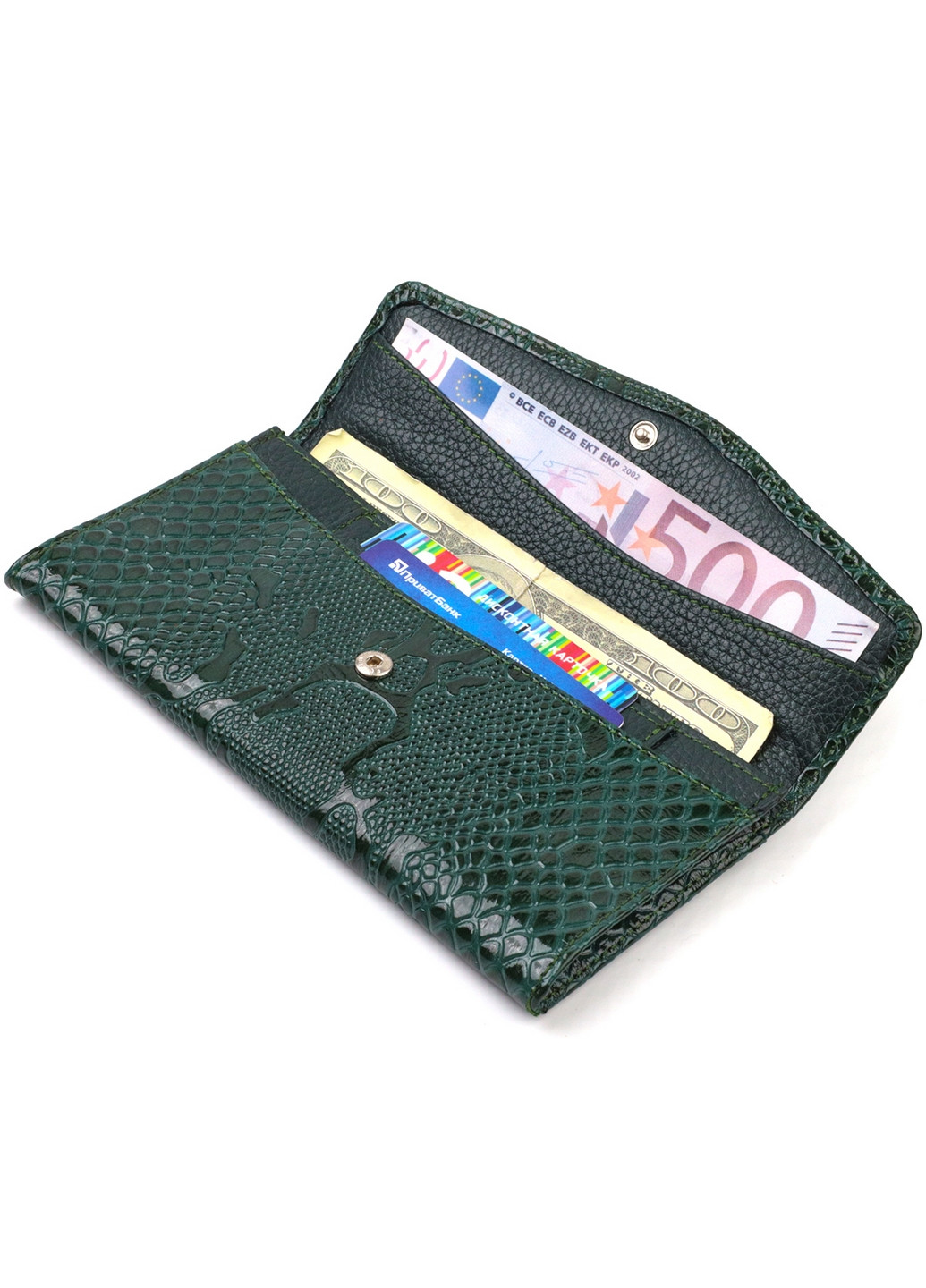 Шкіряний гаманець жіночий 18х9х1 см Canpellini (259961767)