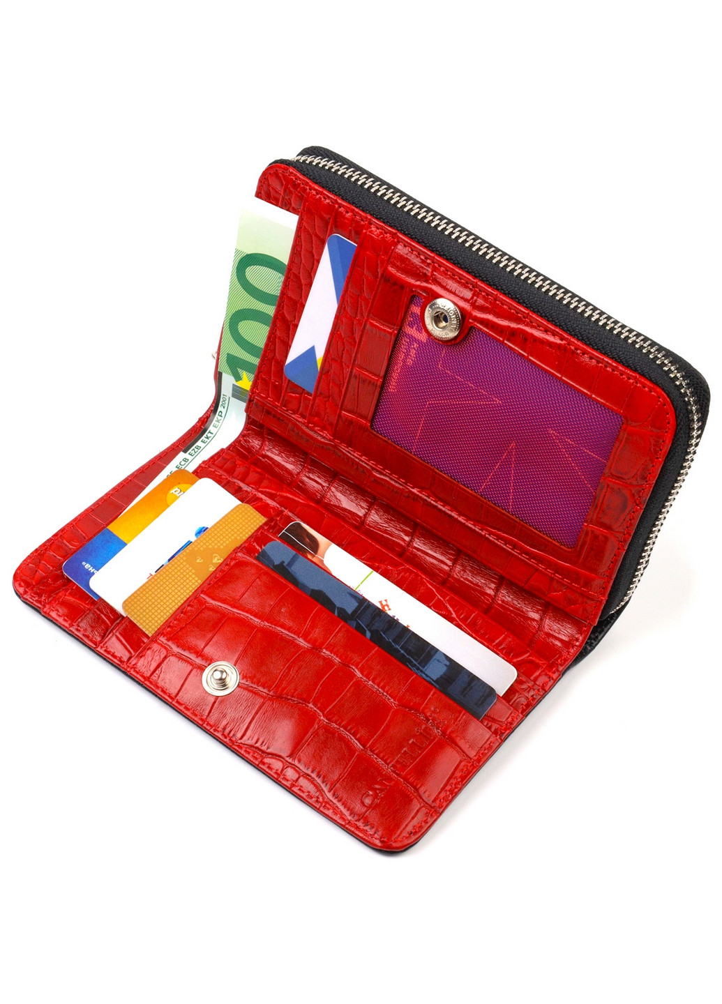 Шкіряний гаманець жіночий 9,5 х15, 5х2, 5 см Canpellini (259961741)