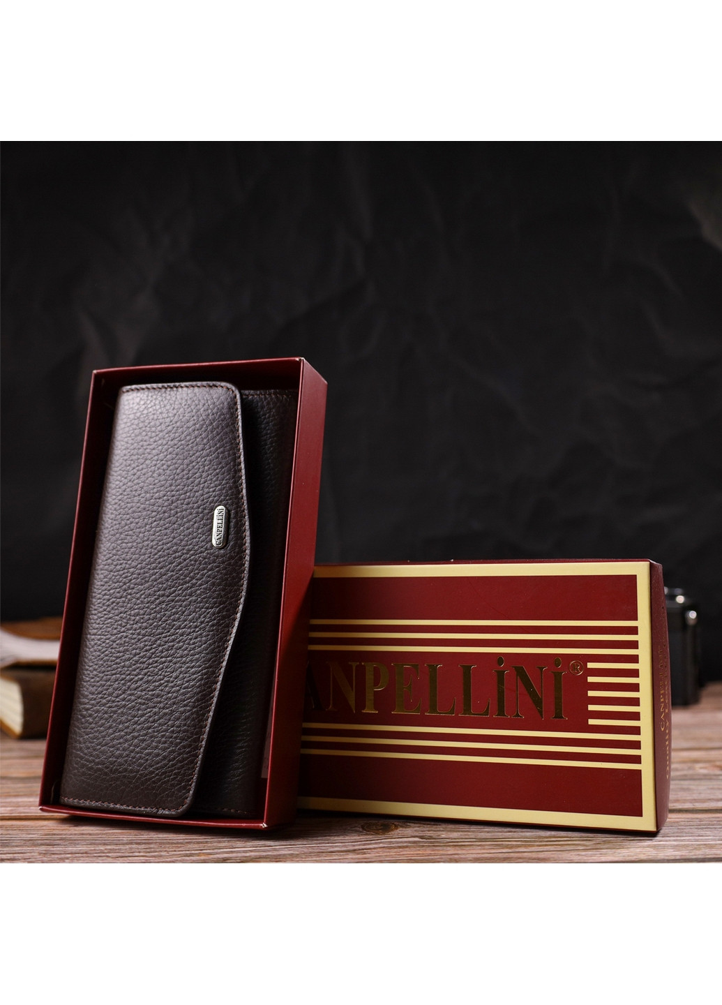 Шкіряний гаманець жіночий 18х8, 7х2 см Canpellini (259961685)