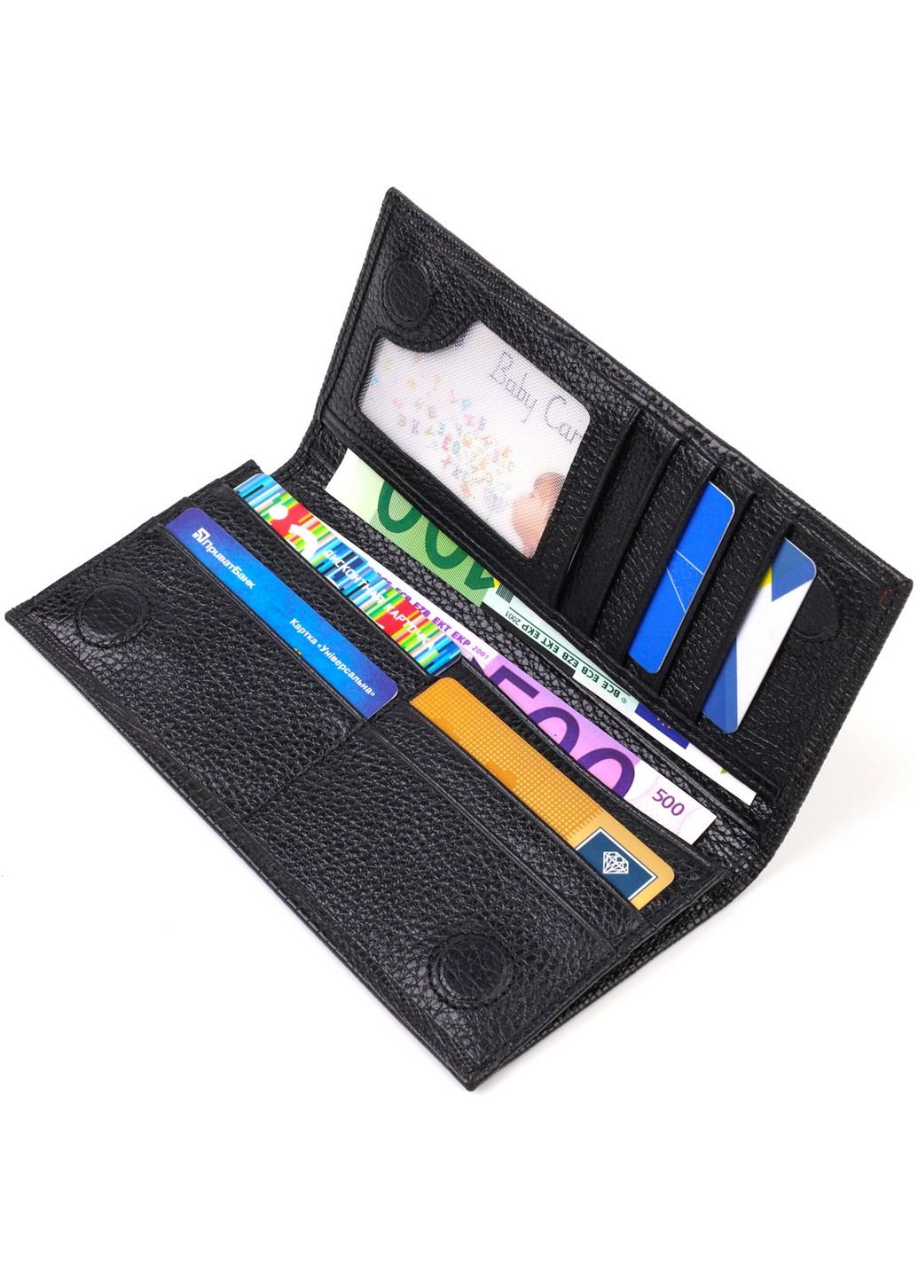 Шкіряний гаманець чоловічий 9,2 х18, 8х1 см Canpellini (259961751)