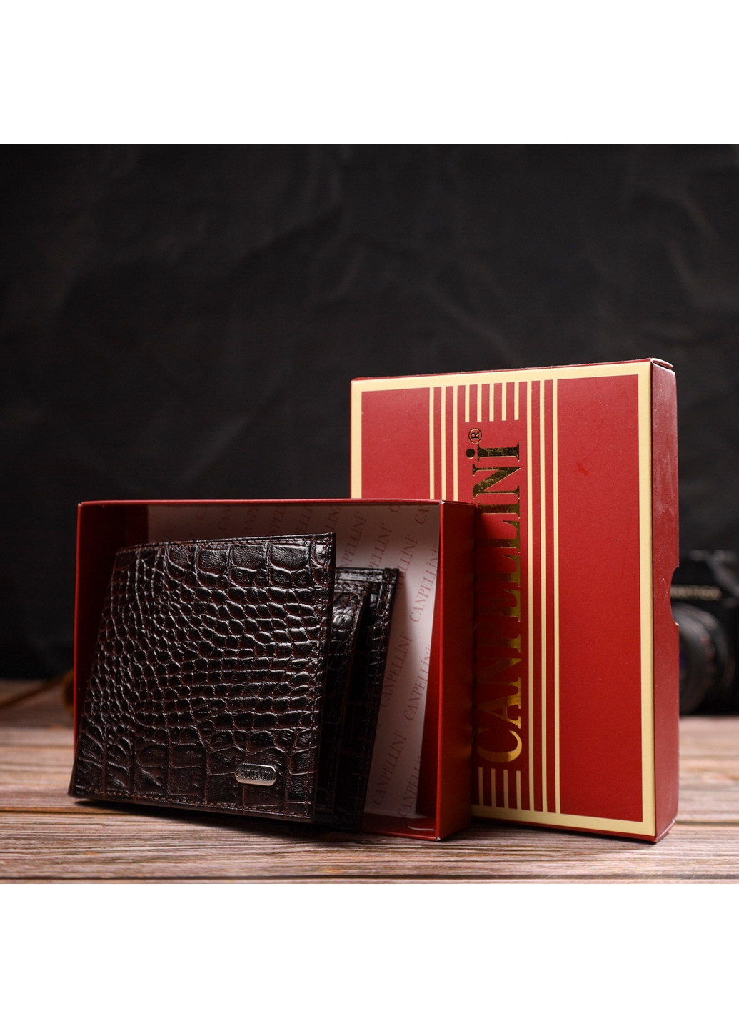 Шкіряний гаманець чоловічий 11,5х9,5х2 см Canpellini (259961876)