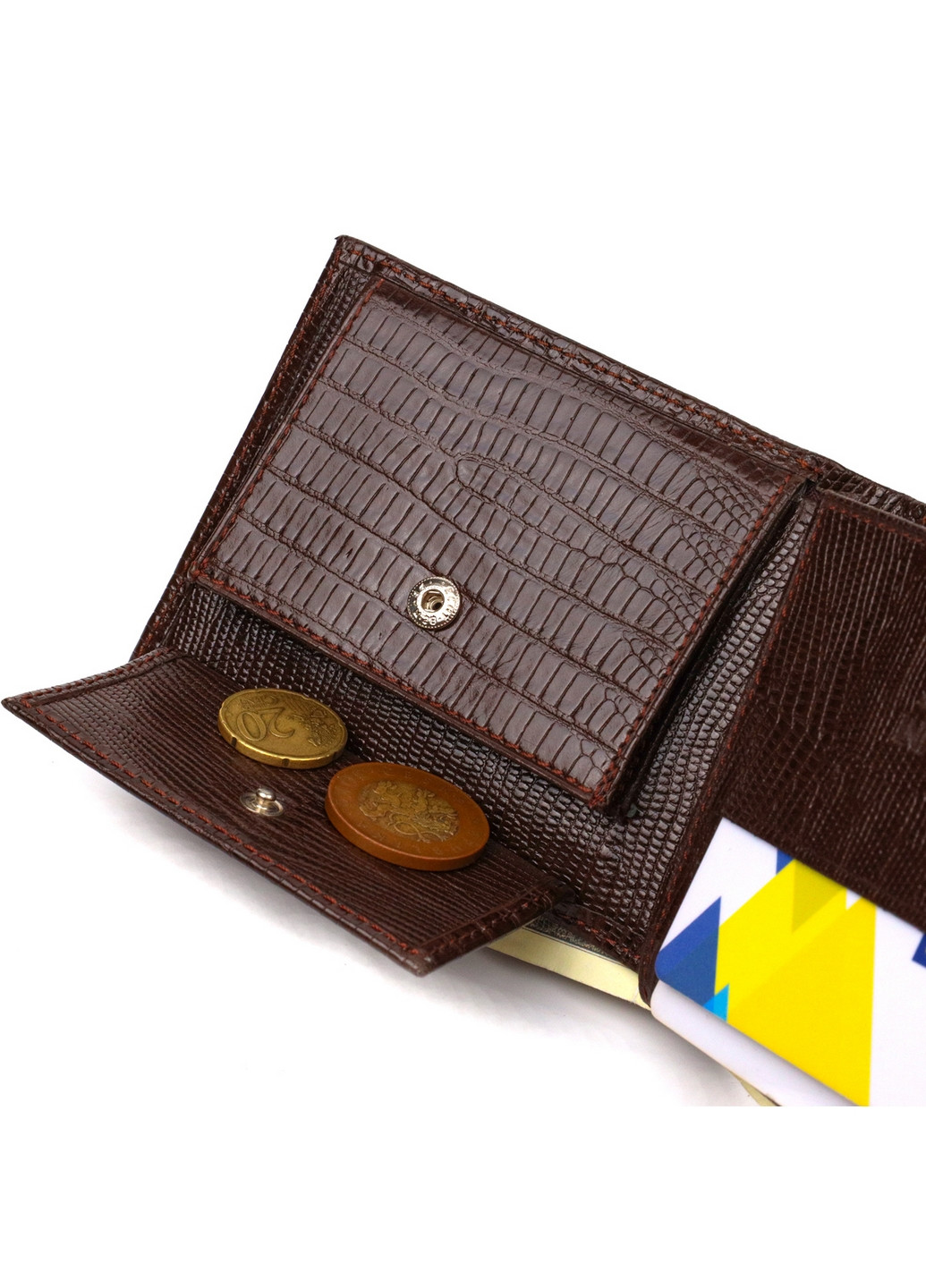 Шкіряний гаманець чоловічий 11х9, 5х2 см Canpellini (259961709)