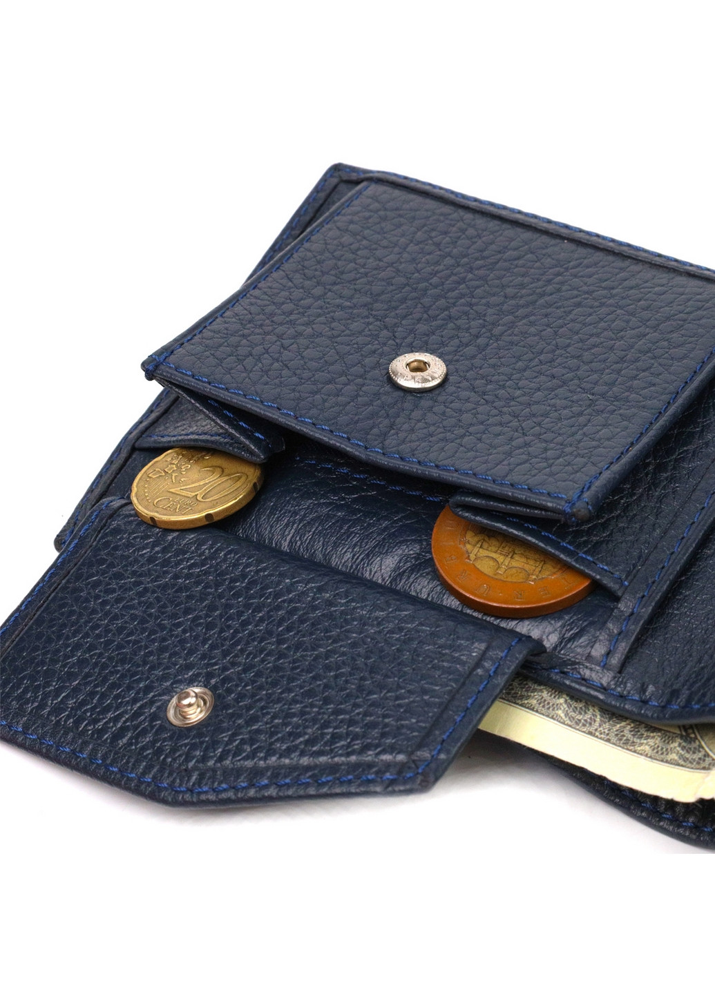 Шкіряний гаманець чоловічий 11,5х9,5х2 см Canpellini (259961785)