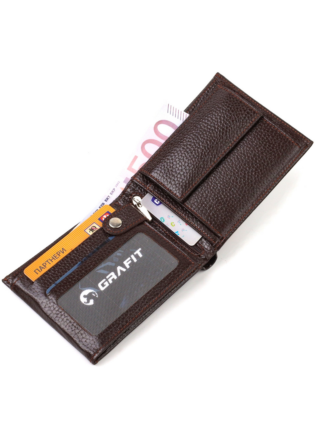 Шкіряний гаманець чоловічий 12х9, 7х2 см Canpellini (259961812)