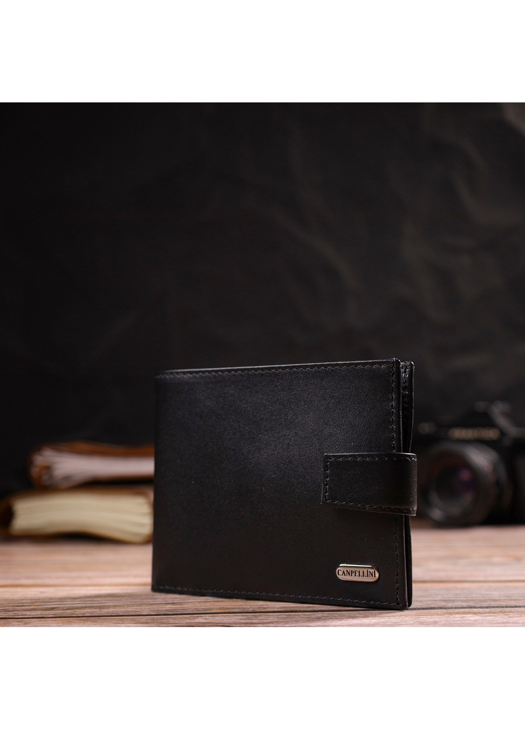 Кожаный кошелек мужской 12,2х9,5х2 см Canpellini (259961679)