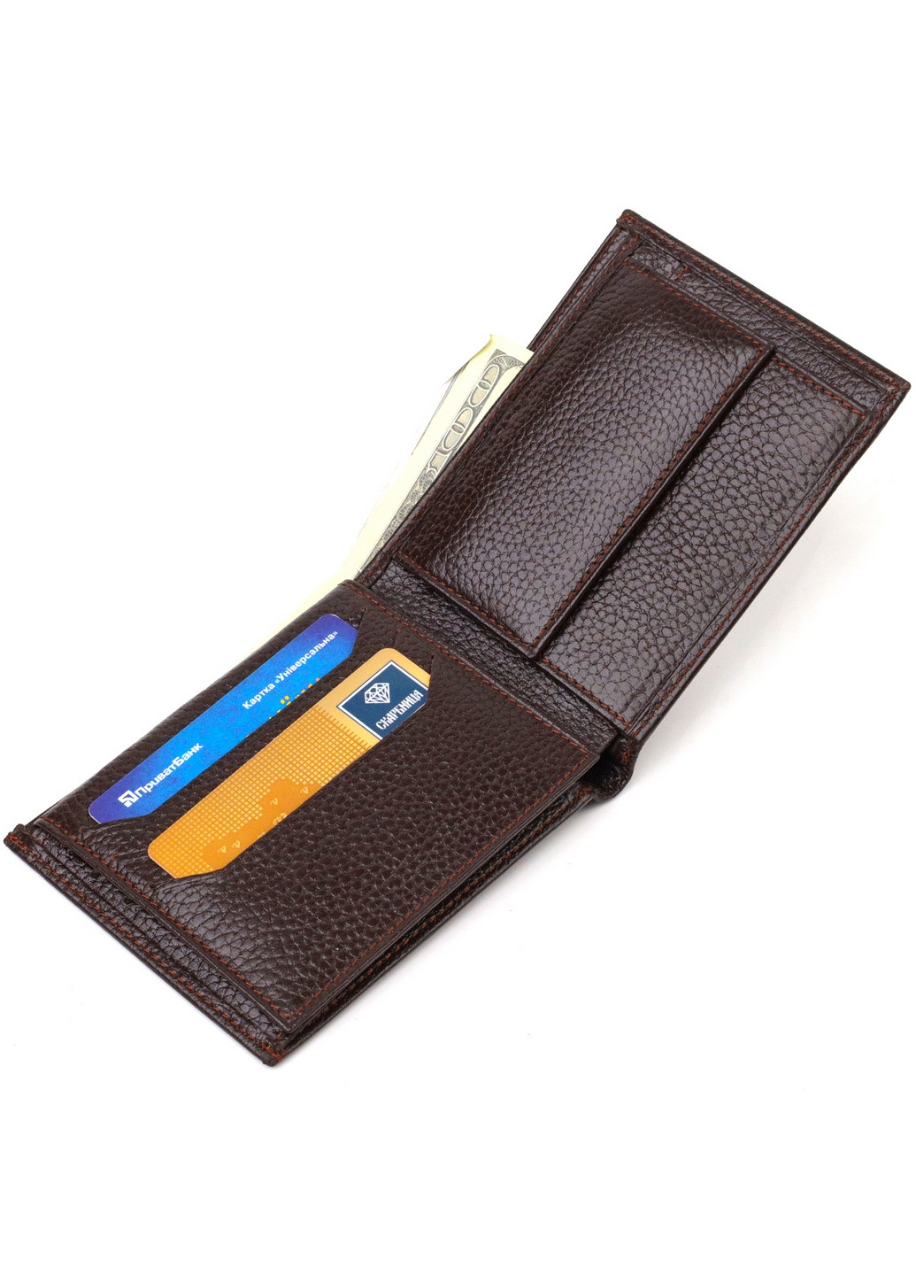 Шкіряний гаманець чоловічий 12х9, 6х2 см Canpellini (259961879)