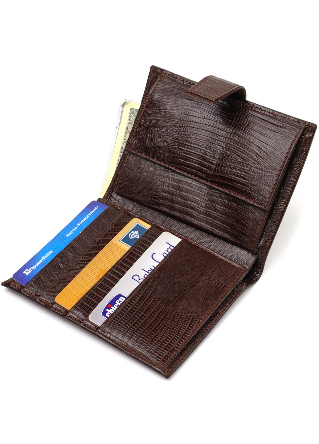 Шкіряний гаманець чоловічий 10х13х1,5 см Canpellini (259961693)