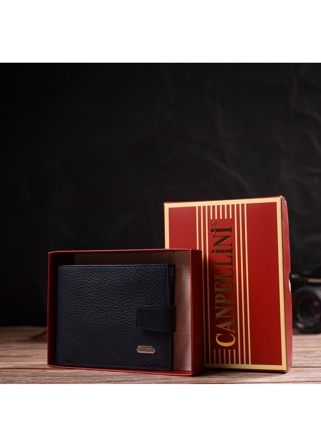 Шкіряний гаманець чоловічий 12,2 х9, 5х2 см Canpellini (259961805)