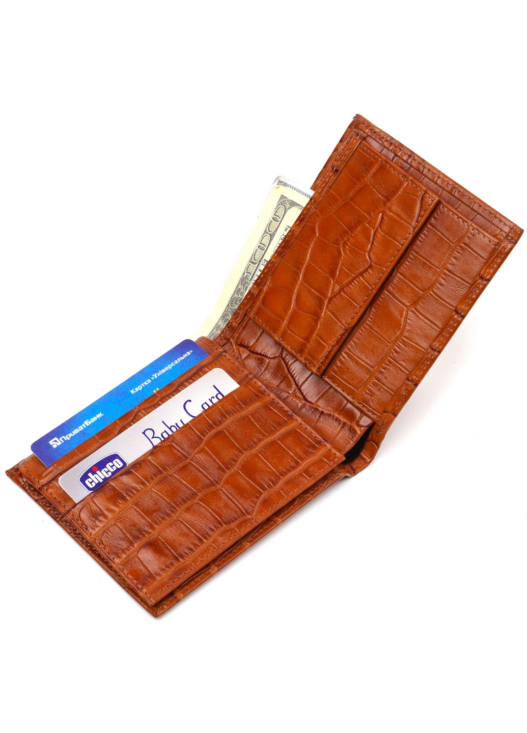Шкіряний гаманець чоловічий 11х9, 5х2 см Canpellini (259961727)