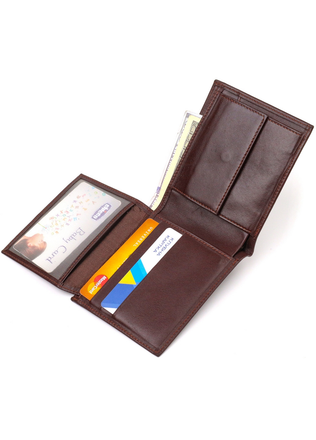 Шкіряний гаманець чоловічий 11х9, 5х2 см Canpellini (259961789)