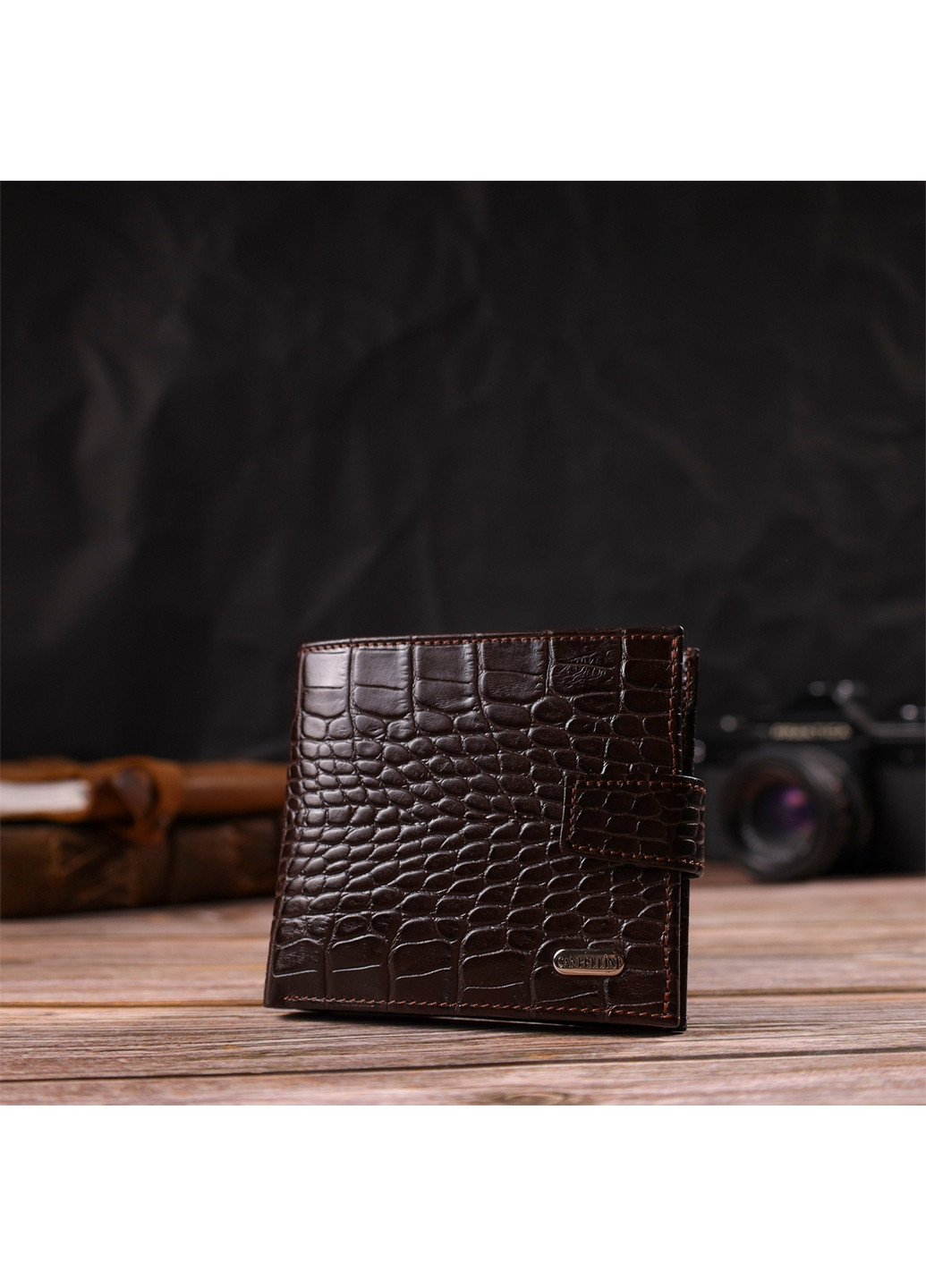 Шкіряний гаманець чоловічий 11,5х9,7х2 см Canpellini (259961706)