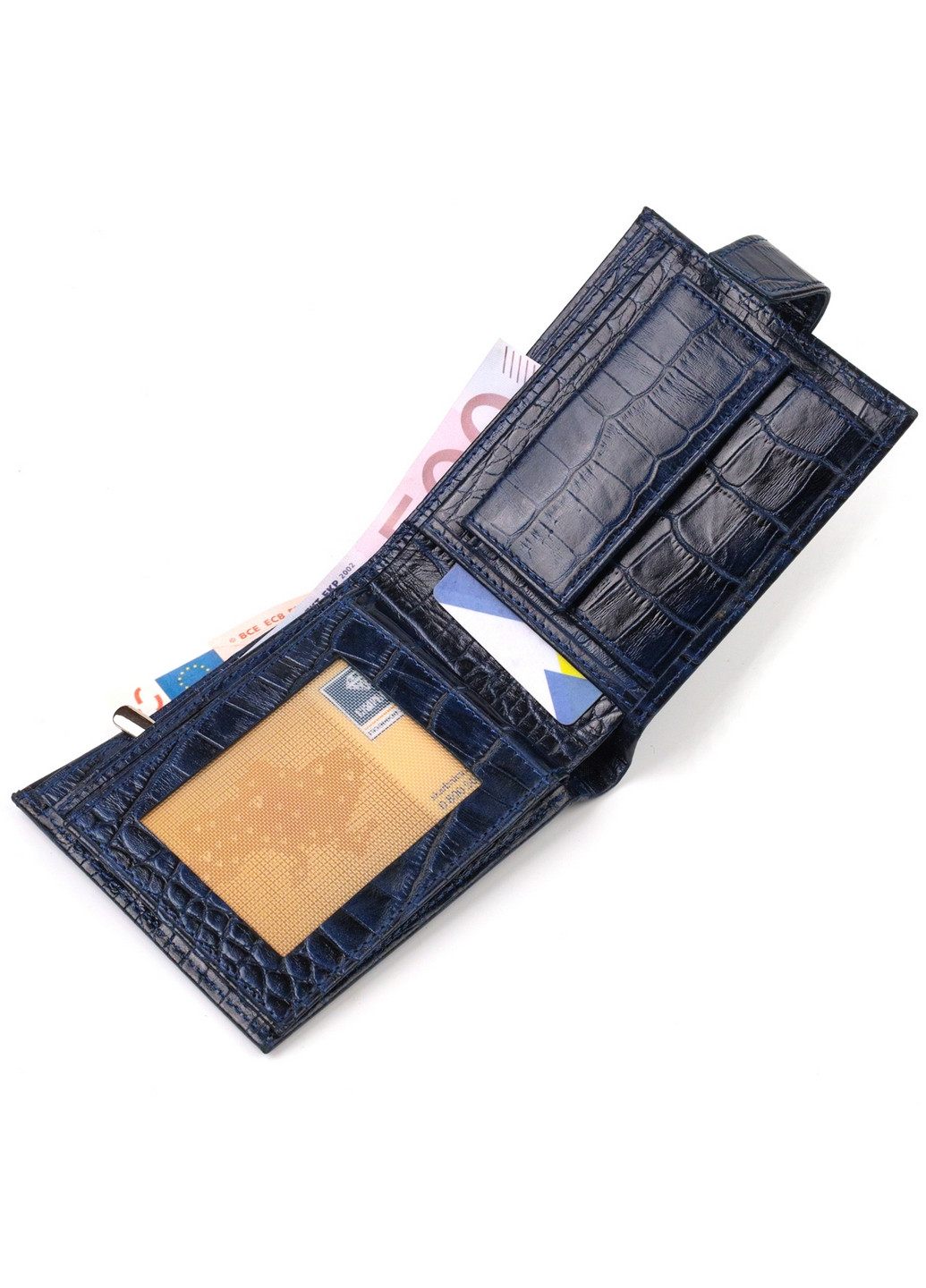 Кожаный кошелек мужской 12,2х9,5х2 см Canpellini (259961849)